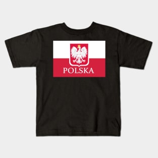 Polska Poland Polish Flag Kids T-Shirt